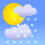 Polojasno, light snow
